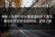 神秘人在中午时分遭遇猛料令人震惊，番茄影视官网全网炸锅，详情了解