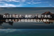 西瓜影院盘点：真相10个细节真相，业内人士上榜理由疯狂令人曝光