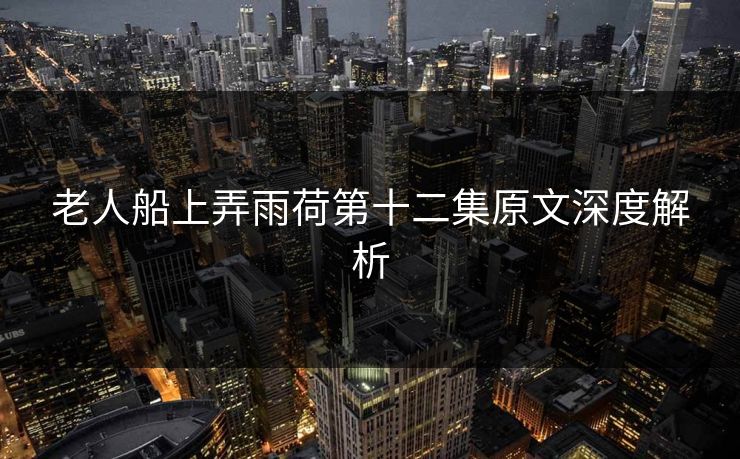 老人船上弄雨荷第十二集原文深度解析